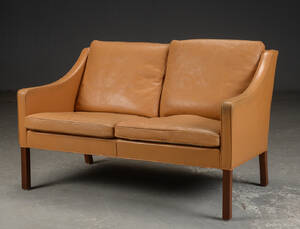 Børge Mogensen. To pers. sofa, læder, model 2208 