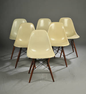 Charles Eames 1907-1978. Sæt på seks skalstole 6