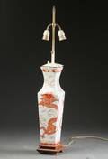 Kinesisk bordlampe af porcelæn, 1900-tallet