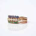 Ring 14 k guld diamanter