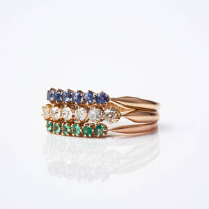 Ring 14 k guld diamanter