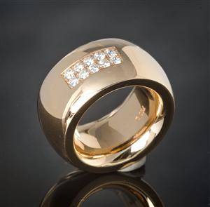 Brillant-Ring, 18 kt. Roségold