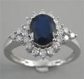 Ring, safir och brillanter