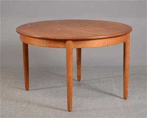 Hans J. Wegner, spisebord med 3 tillægsplader, eg  teak 4