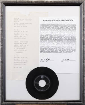 Elvis. Originalt tekstark, I Feel So Bad 