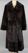 Päls, mörk mink, stl 36