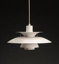 Poul Henningsen. PH5-pendel, hvidlakeret