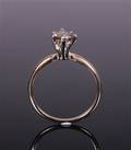 Solitaire ring. 14 kt guld, diamant