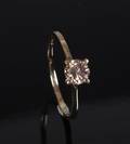 Solitaire ring. 14 kt guld, brillant