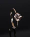 Solitaire ring. 14 kt guld, brillant