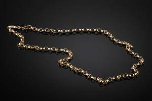 Halskæde af guld 14 kt., ærtekæde.
