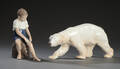 To figurer af porcelæn Royal Copenhagen og BG bestående af  2