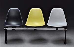 Charles Eames. Tre-personers vintage bænk 