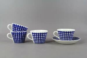 Kaffekoppar 4 st och fat 1 st Gustavsberg Adam Stig Lindberg