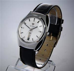 Jules Jürgensen. Vintage herreur i stål med day-date