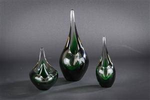 Per Lütken for Holmegaard Glasværk. Tre vaser 3