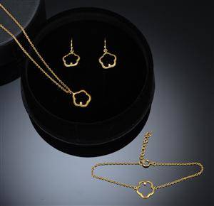 Smykkesæt  af forgyldt sølv og diamanter , Pearlhouserock 4