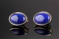 Lapis lazuli øreclips af guld 14 kt. 2