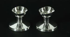 Ljusstakar ett par i silver, 1957