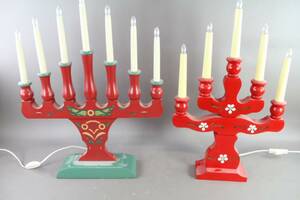 Adventsljusstakar i trä 2 st