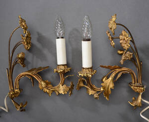 Par væglampetter af messing 2