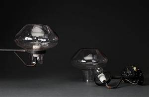 Par udendørs væglamper, glas og metal 2