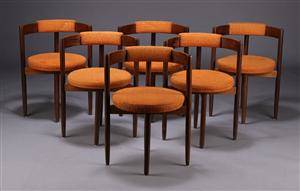 Dansk møbelproducent. Spisestole, teaktræ 6