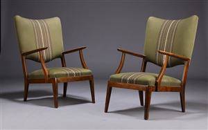 Dansk møbelproducent. Par lænestole, 1950erne 2