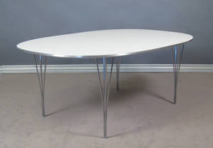 Piet Hein Bruno Mathsson. Super Ellipse spisebord