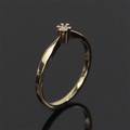 Solitaire ring i 14 kt. guld med brillant.