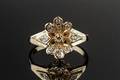 Diamantring af guld 14 kt.