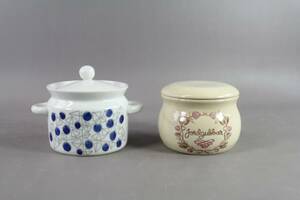 Burkar med lock 2 st Rörstrand och Gustavsberg