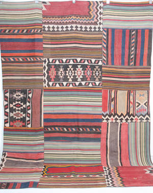 Persisk patchwork kelim , mått 274x197 cm.
