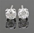 Earrings in 14k set with brilliant cut diamonds 0.64 ct 