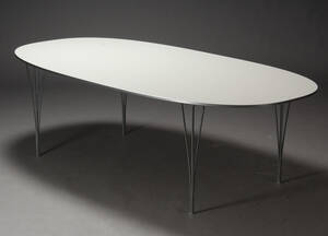 Piet Hein Bruno Mathsson. Super ellipse spisebord, L. 240 cm