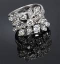 Cocktailring af 18 kt. hvidguld prydet med brillanter og diamanter - 1.75 ct.