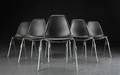 Charles Eames. Seks sorte DSS skalstole 6 