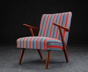 Lænestol af teak, 1950erne, dansk møbeldesign 