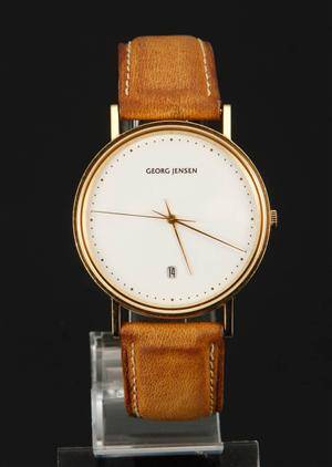 Henning Koppel for Georg Jensen, herrearmbåndsur af 18 karat guld 