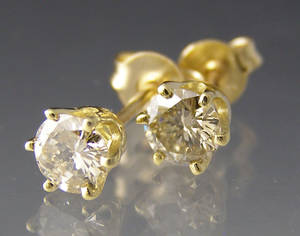 Par brillant ørestikker ca. 0.83 ct.