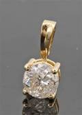 Pendant 18k set with brilliant cut diamonds 0.70 ct 