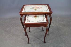 Satsbord med kakelplattor 2 delar