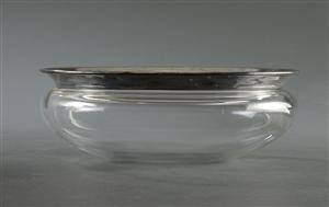 Michael Bang. Glasskål med sølvbelægning