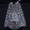 VÄGGLAMPA, glas och metall, 1900-tal.