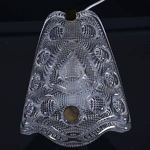 VÄGGLAMPA, glas och metall, 1900-tal.