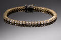 Tennisarmbånd af 14 kt guld med cubic zirconia