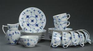 Royal Copenghagen. Musselmalet riflet kaffeservice 24