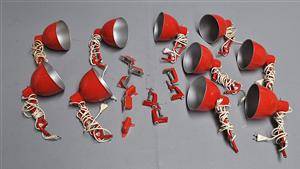 Luxor arkitektlamper røde 10