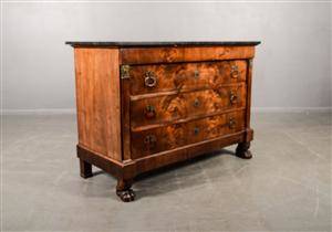 Byrå med stenskiva, empire 1800-talets första del