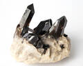 Schwarzer Quarz Gruppe, Cluster Kristall